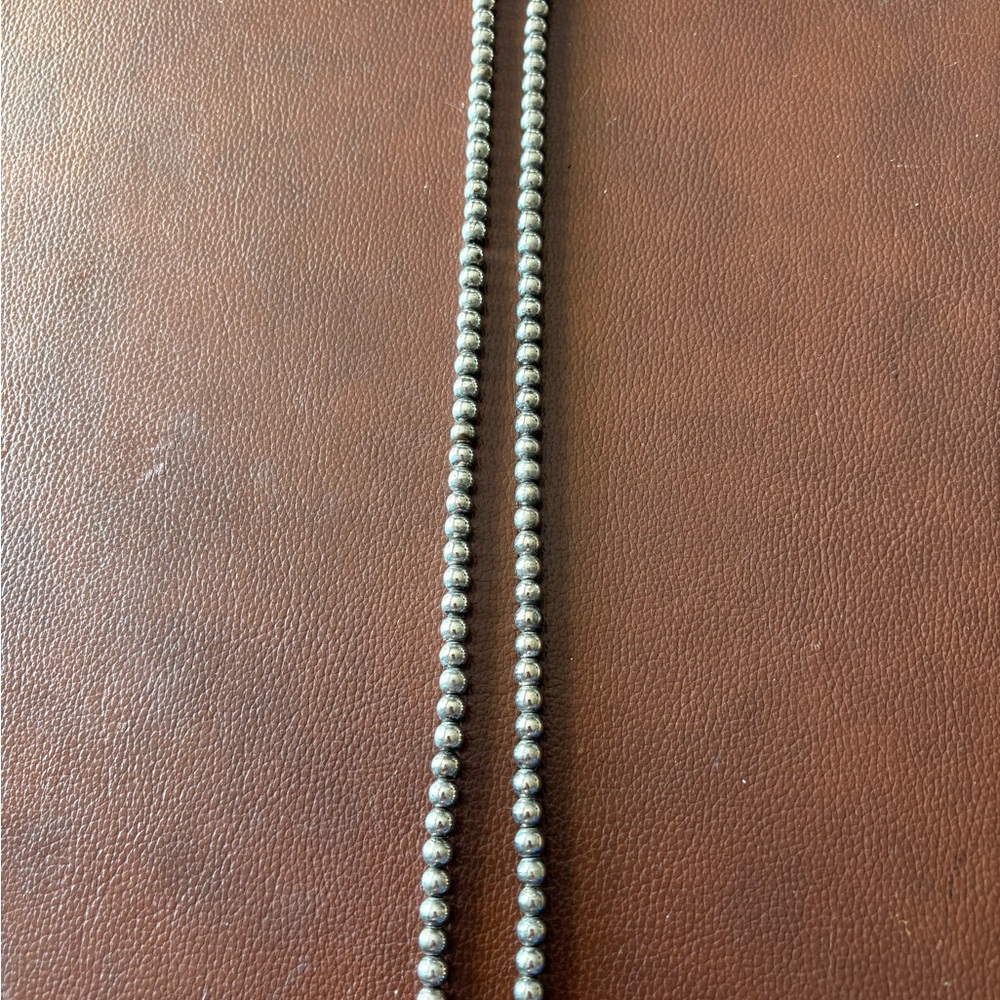 Silver Bead Necklace - Classic Silver Women's - Picture 2 of 5